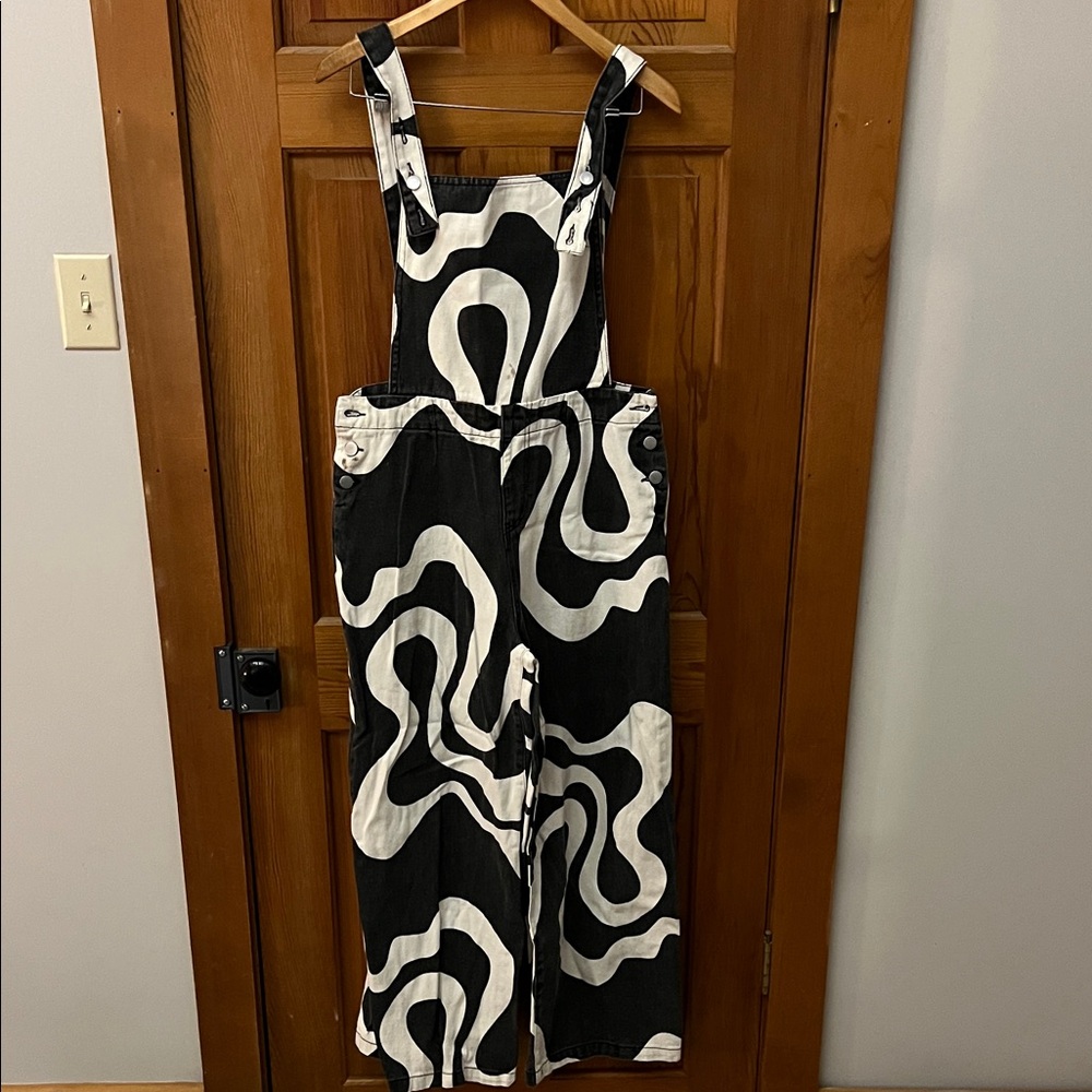 Cider Black and White Swirl Jumpsuit